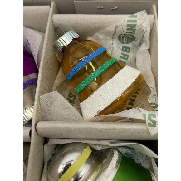 Vtg Christopher Radko Shiny Brite Reflectors Indents & Bells Original Box - Picture 6 of 7